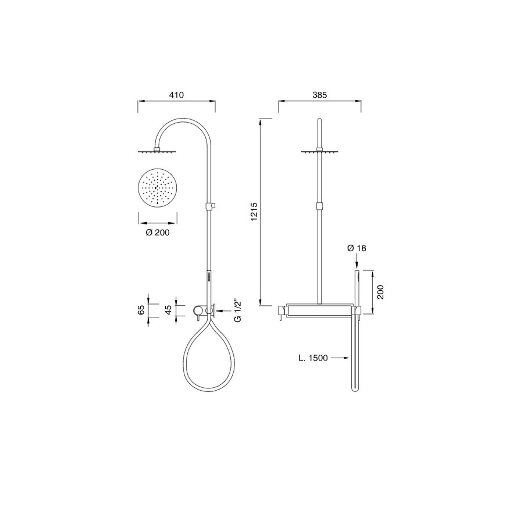 MILO 360 Wall Mounted Mixer Set by CEA gallery detail image