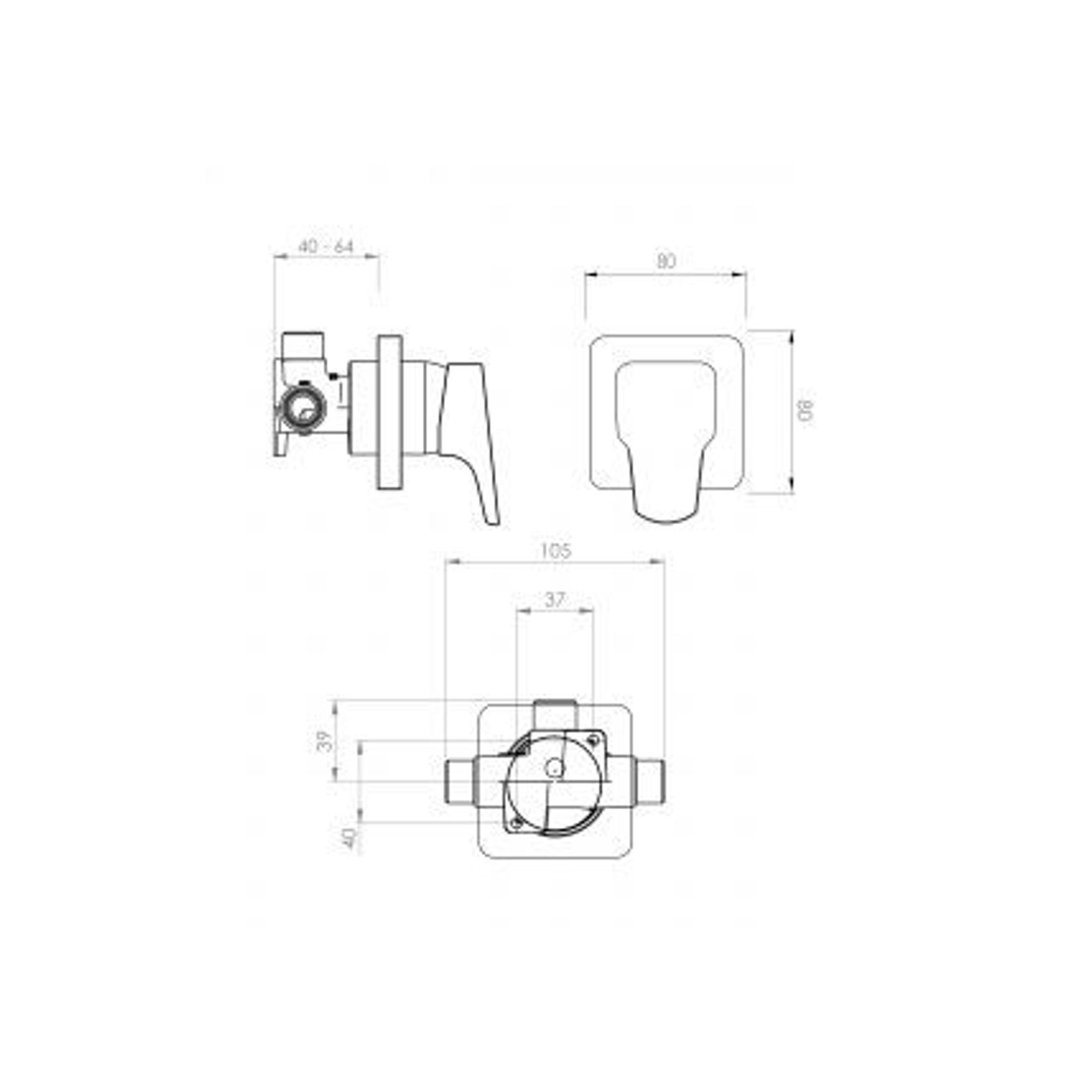 Eclipse Ultra Shower Mixer gallery detail image