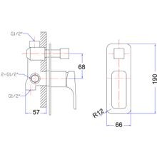 Unika Modena Wall Shower Mixer with Diverter gallery detail image