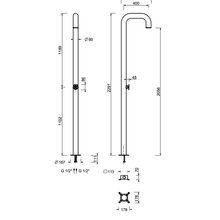 PIPE - Outdoor Shower by Boffi gallery detail image