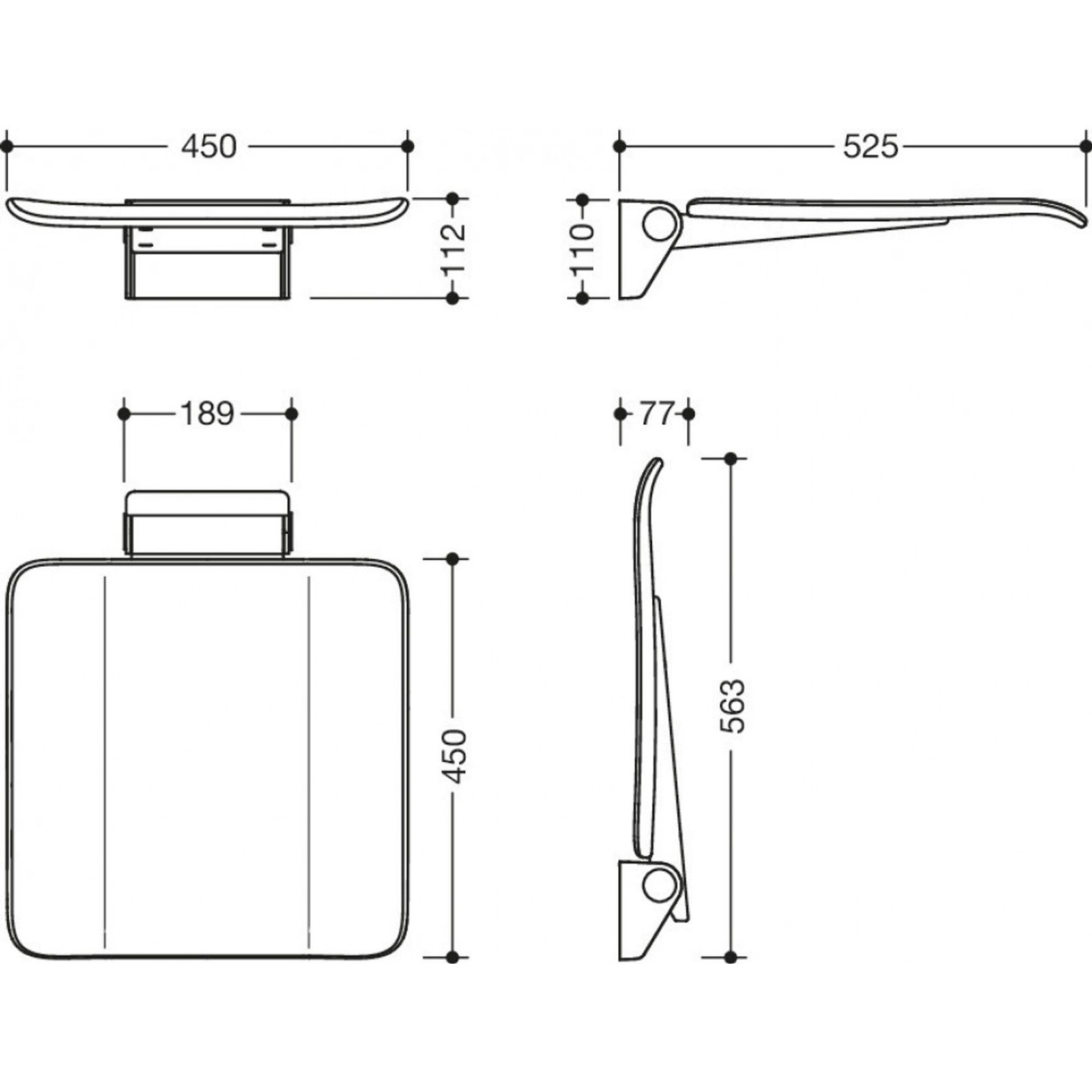 HEWI Hinged seat gallery detail image