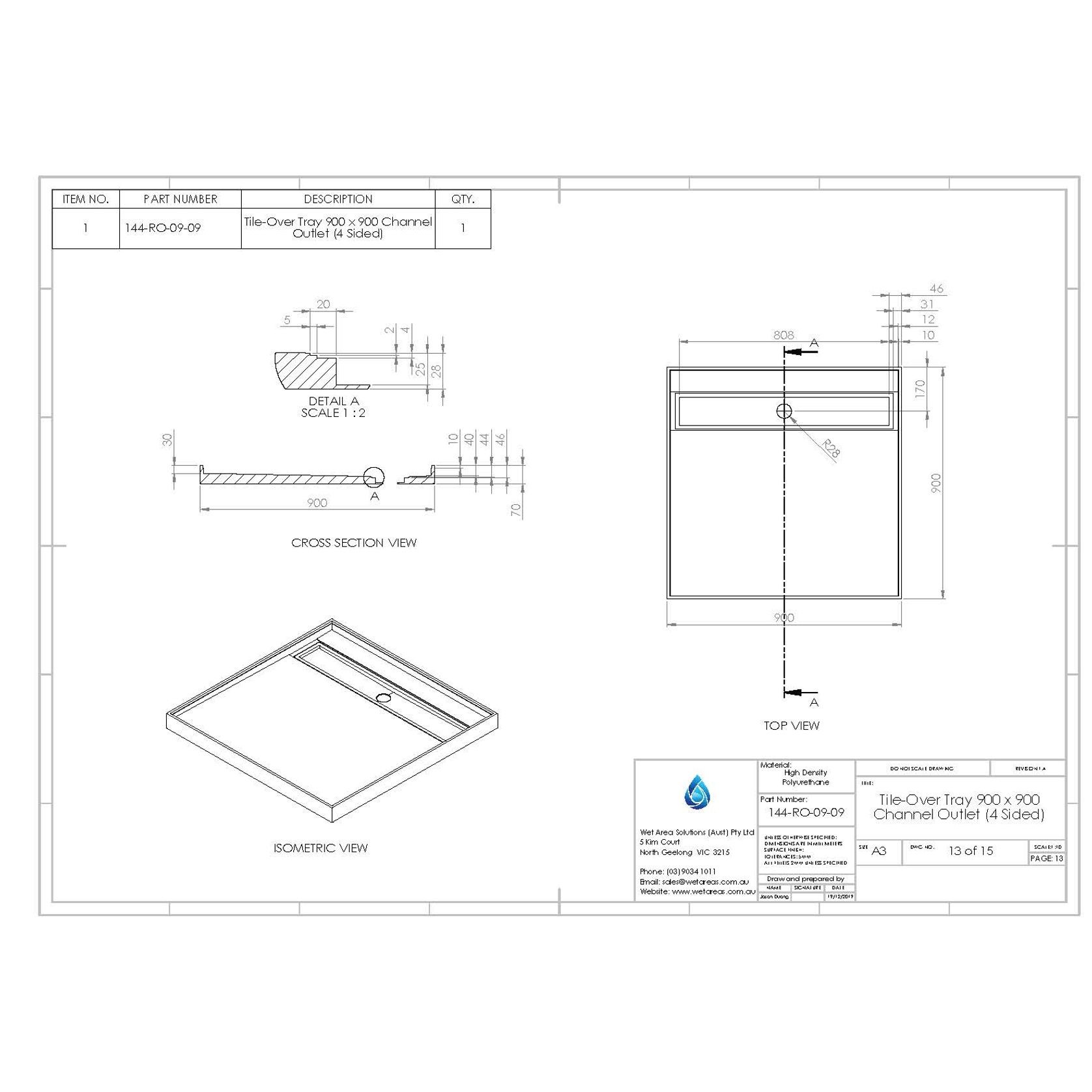 Custom Sized Tile-Over Shower Tray gallery detail image