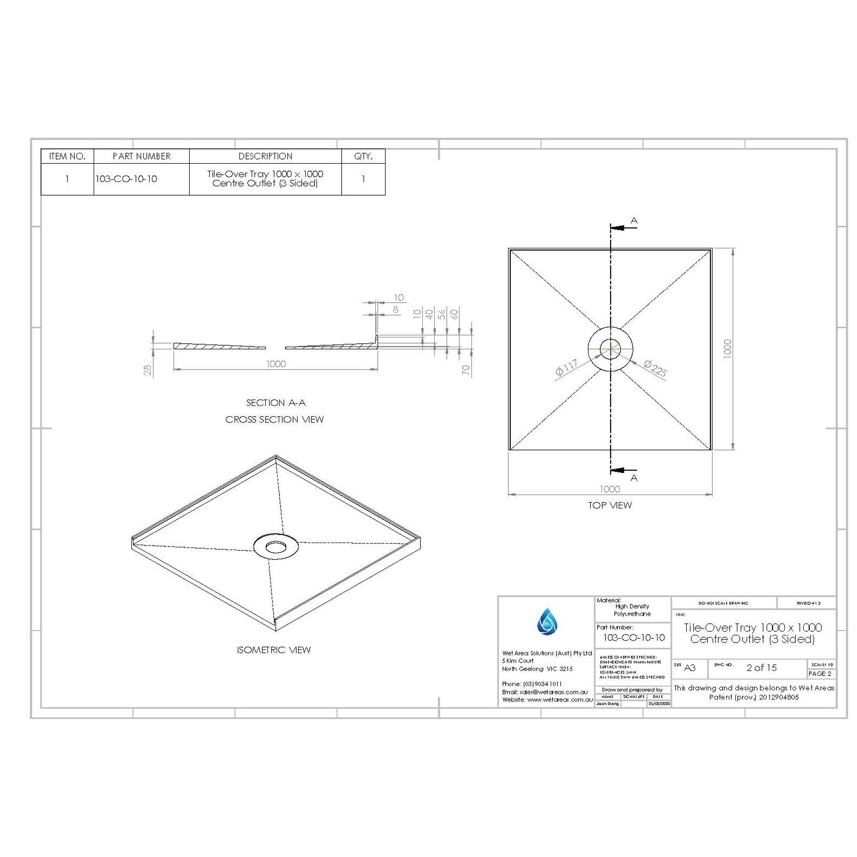 Custom Sized Tile-Over Shower Tray gallery detail image