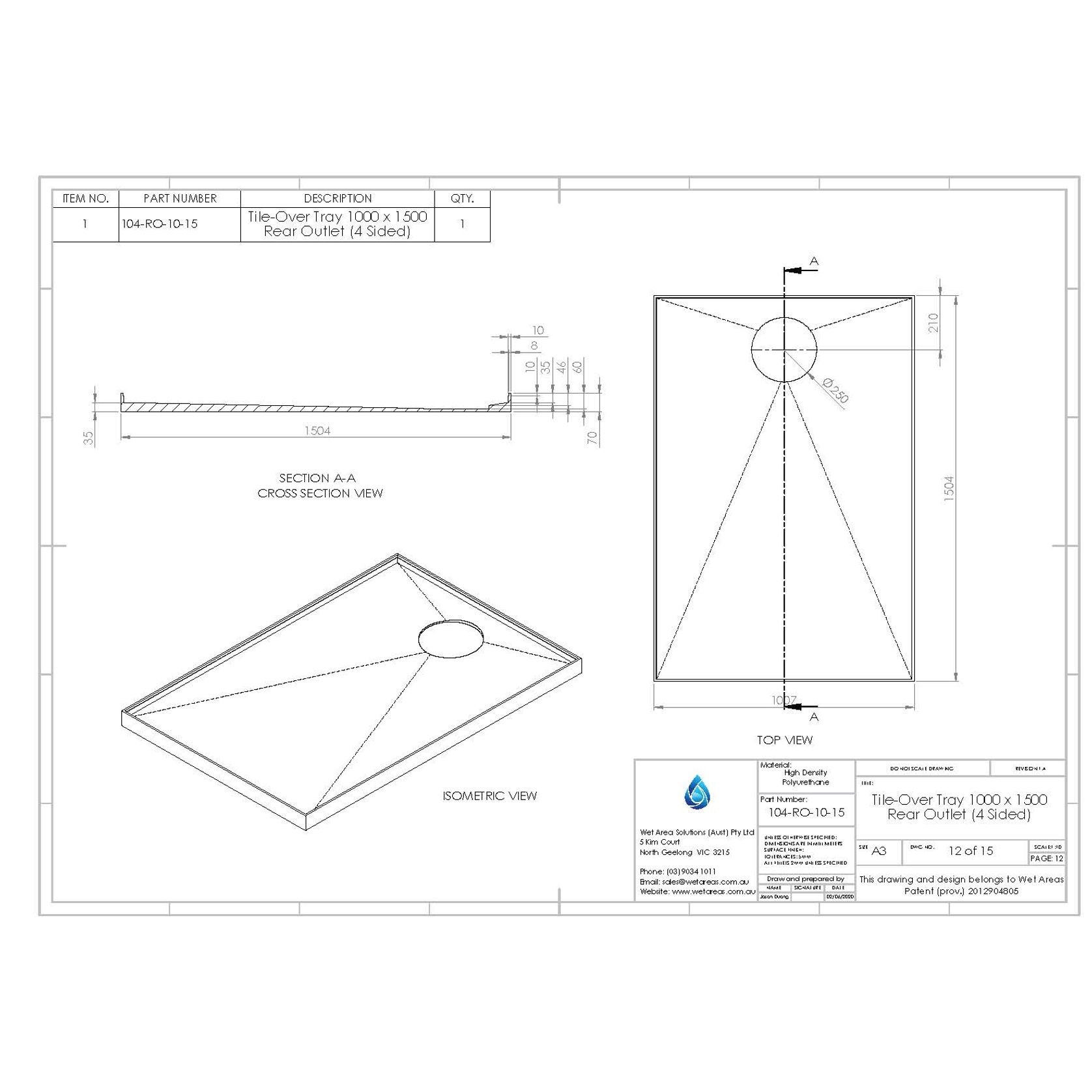 Custom Sized Tile-Over Shower Tray gallery detail image