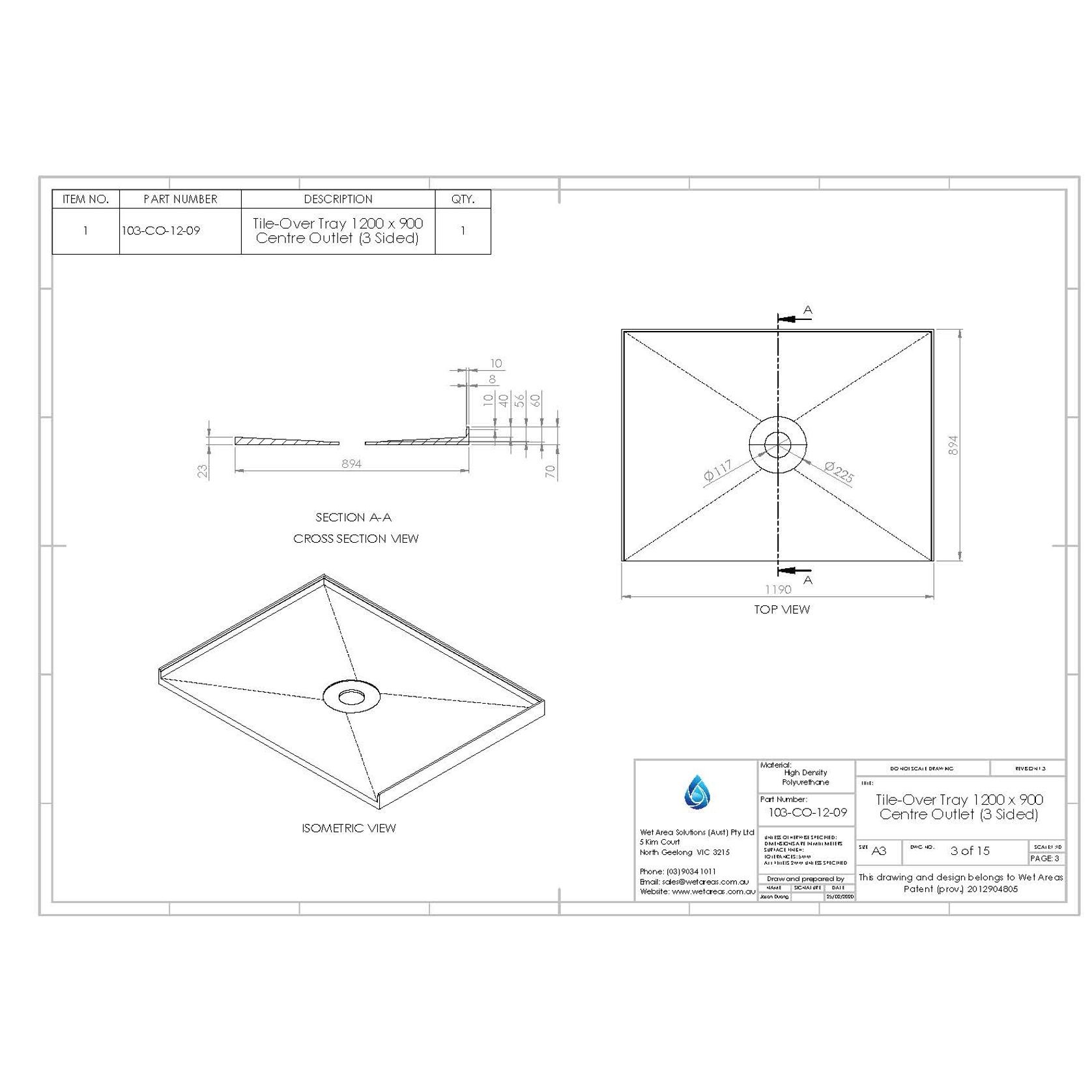 Custom Sized Tile-Over Shower Tray gallery detail image