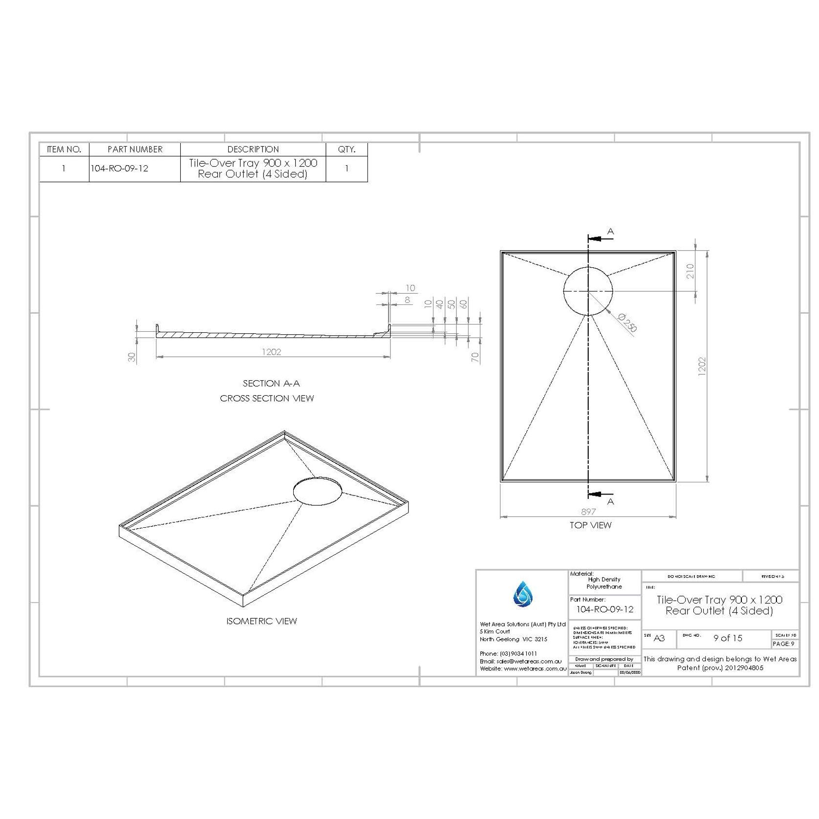 Custom Sized Tile-Over Shower Tray gallery detail image