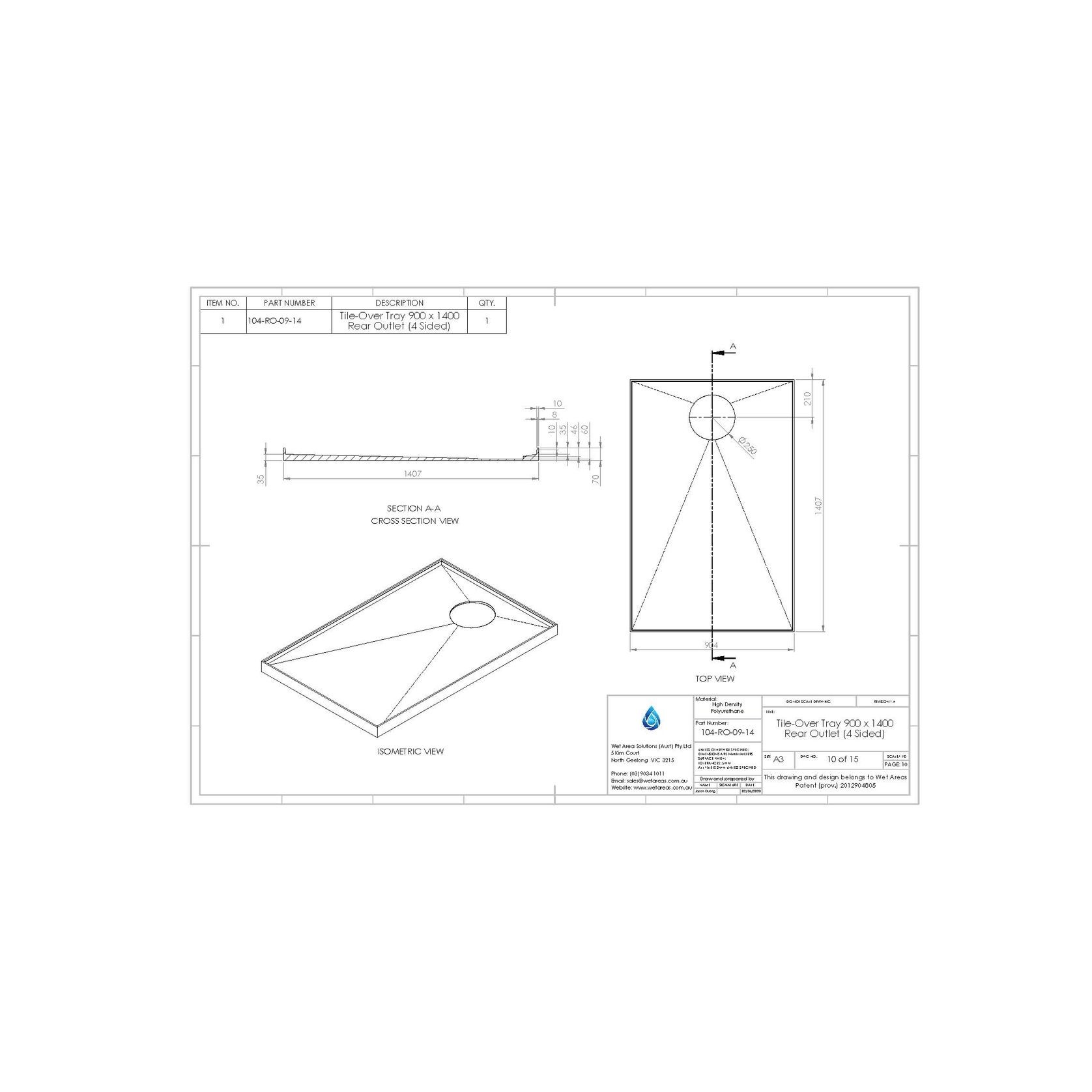 Custom Sized Tile-Over Shower Tray gallery detail image