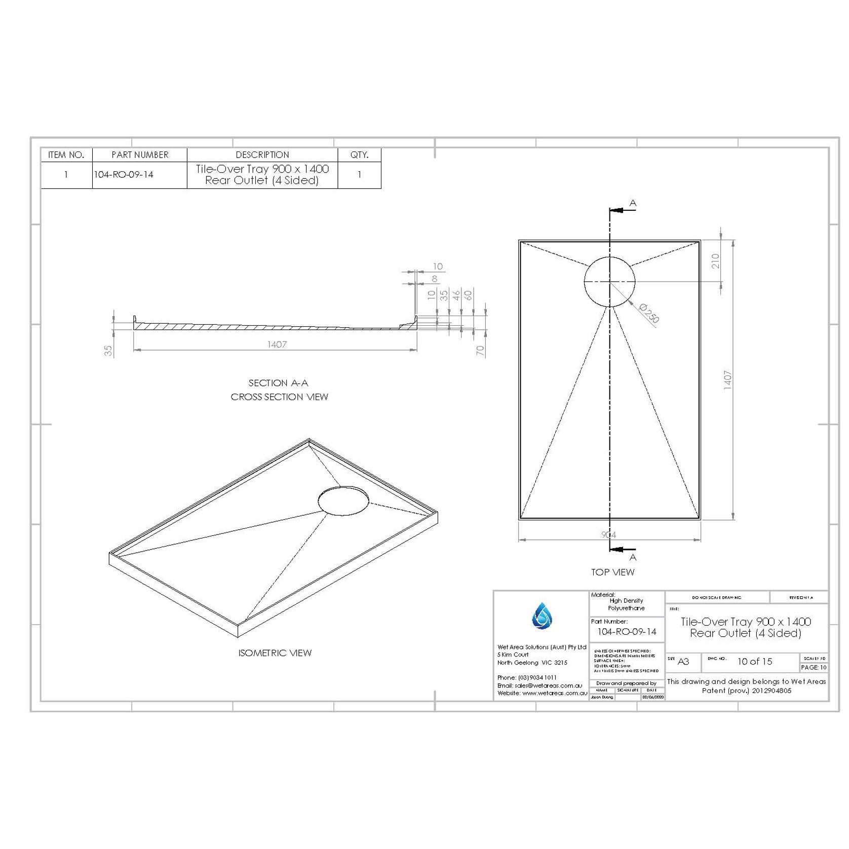Custom Sized Tile-Over Shower Tray gallery detail image