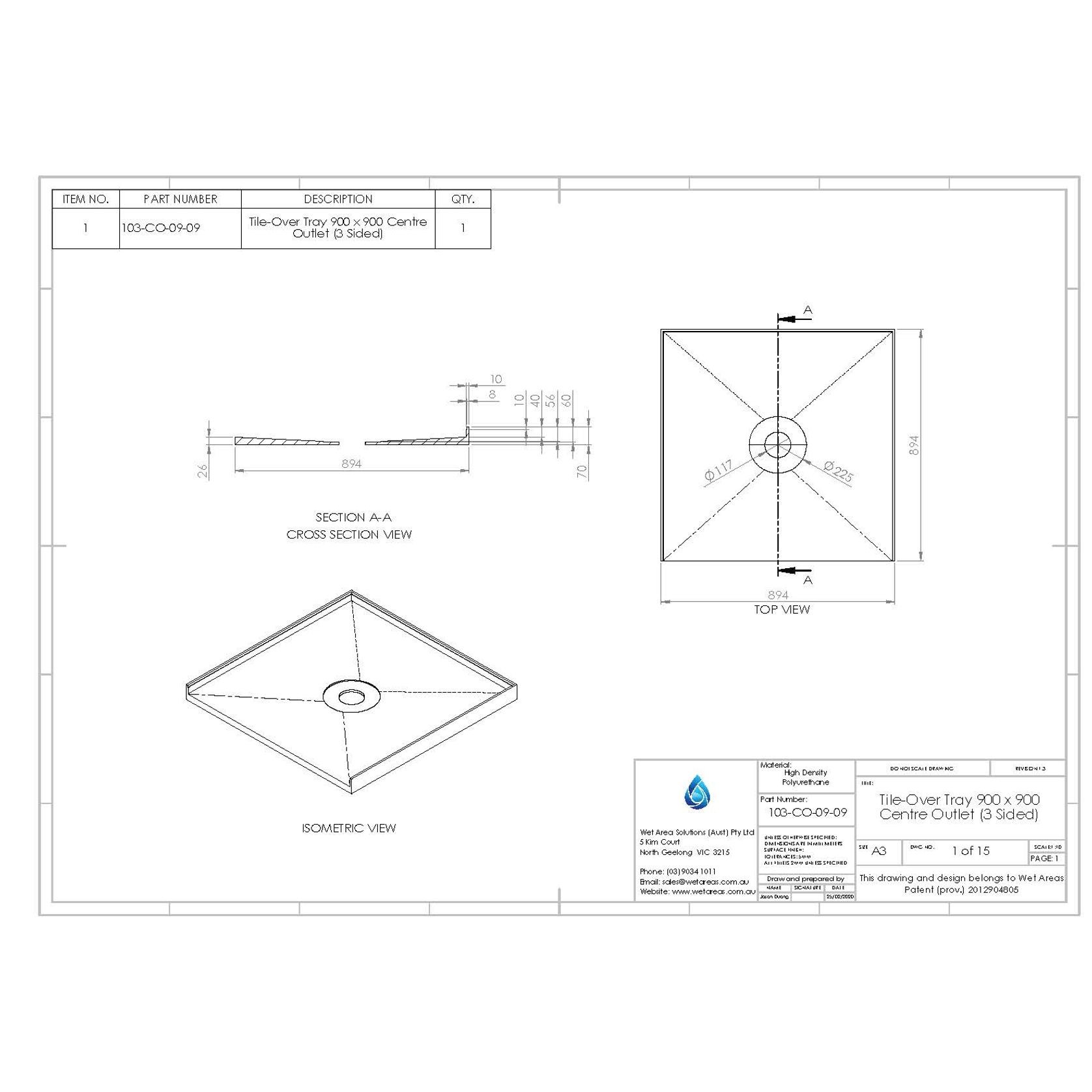 Custom Sized Tile-Over Shower Tray gallery detail image