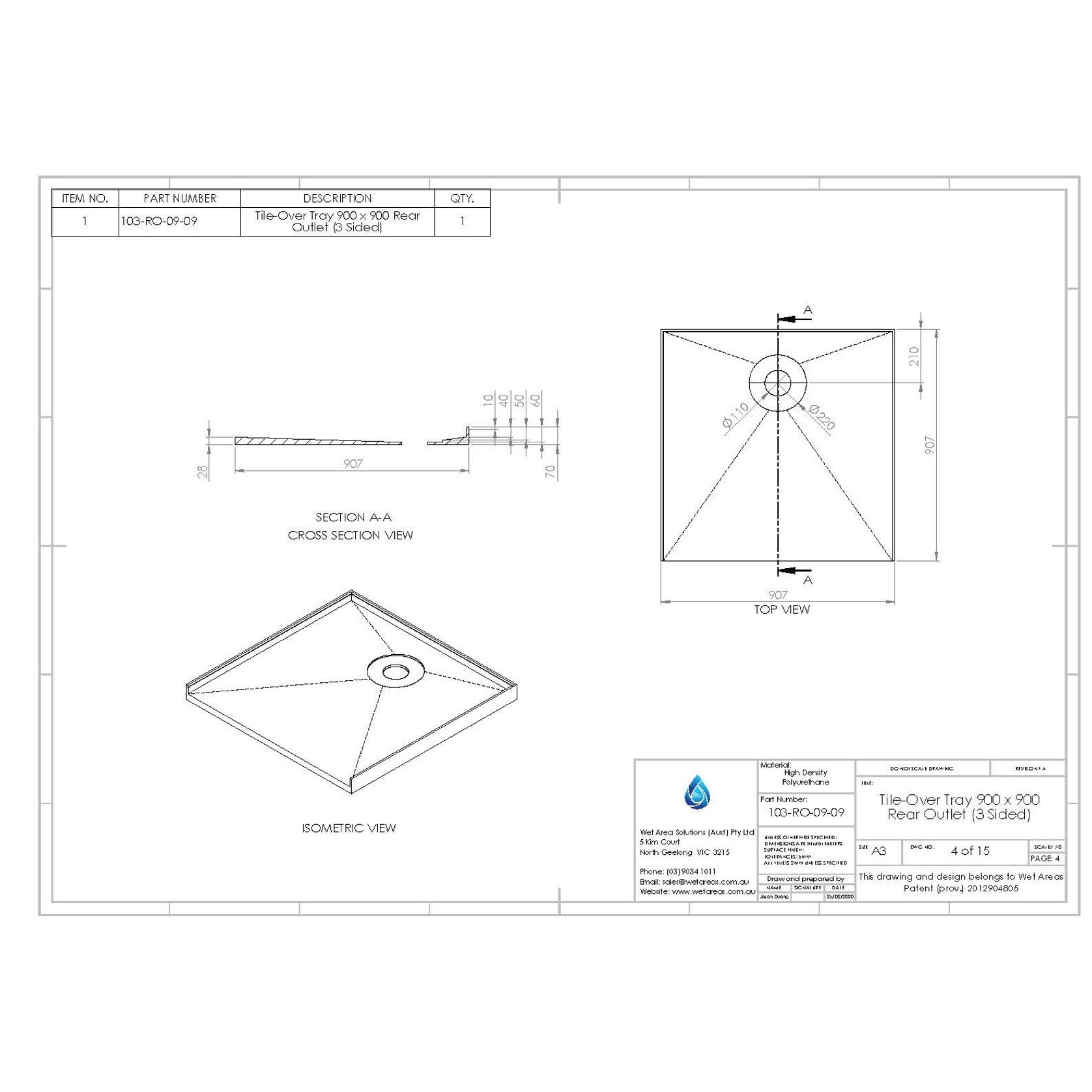 Custom Sized Tile-Over Shower Tray gallery detail image