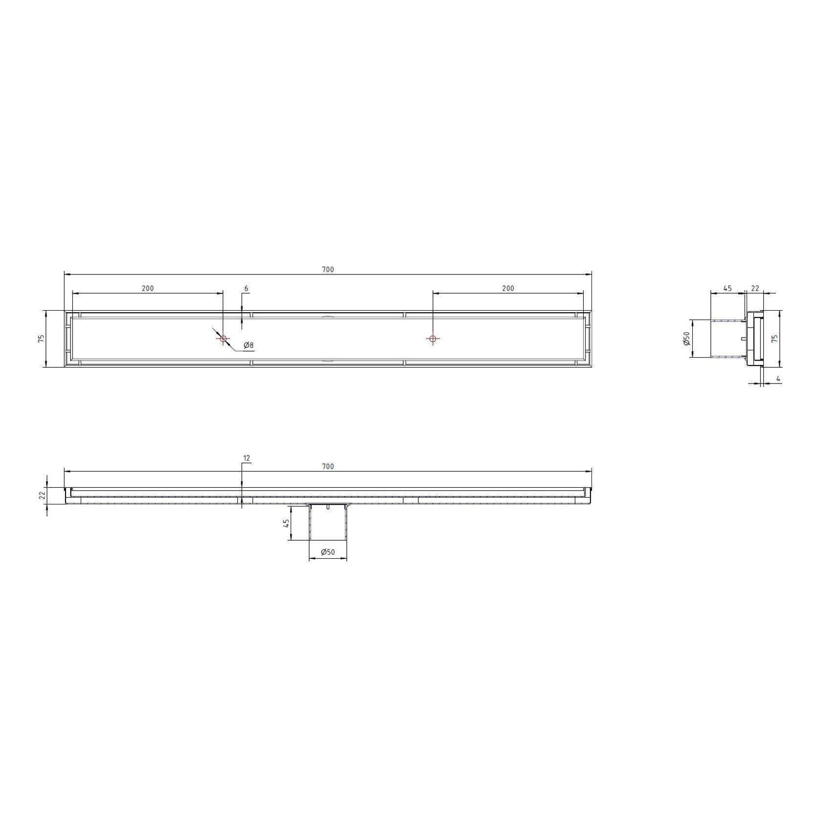 Code Flow Tiled Insert Channel Drain gallery detail image