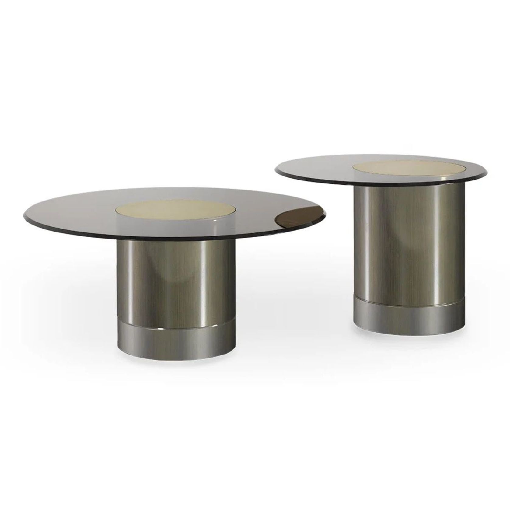 Tau Steel Vetro Side Table gallery detail image