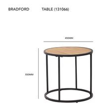 BRADFORD Side Table 45cm - Natural & Black gallery detail image