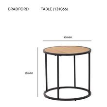 BRADFORD Side Table 45cm - Natural & Black gallery detail image