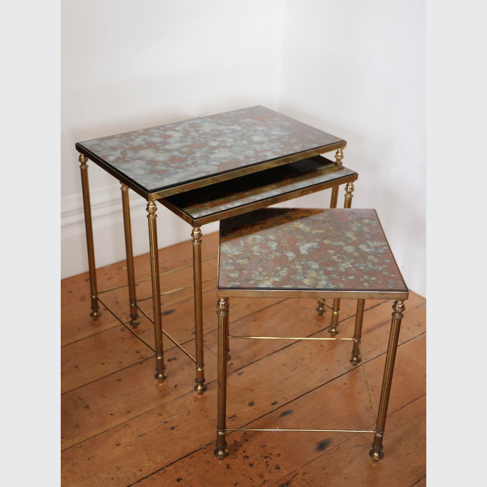 Set Of Nesting Tables In The Style Of Maison Bagues gallery detail image