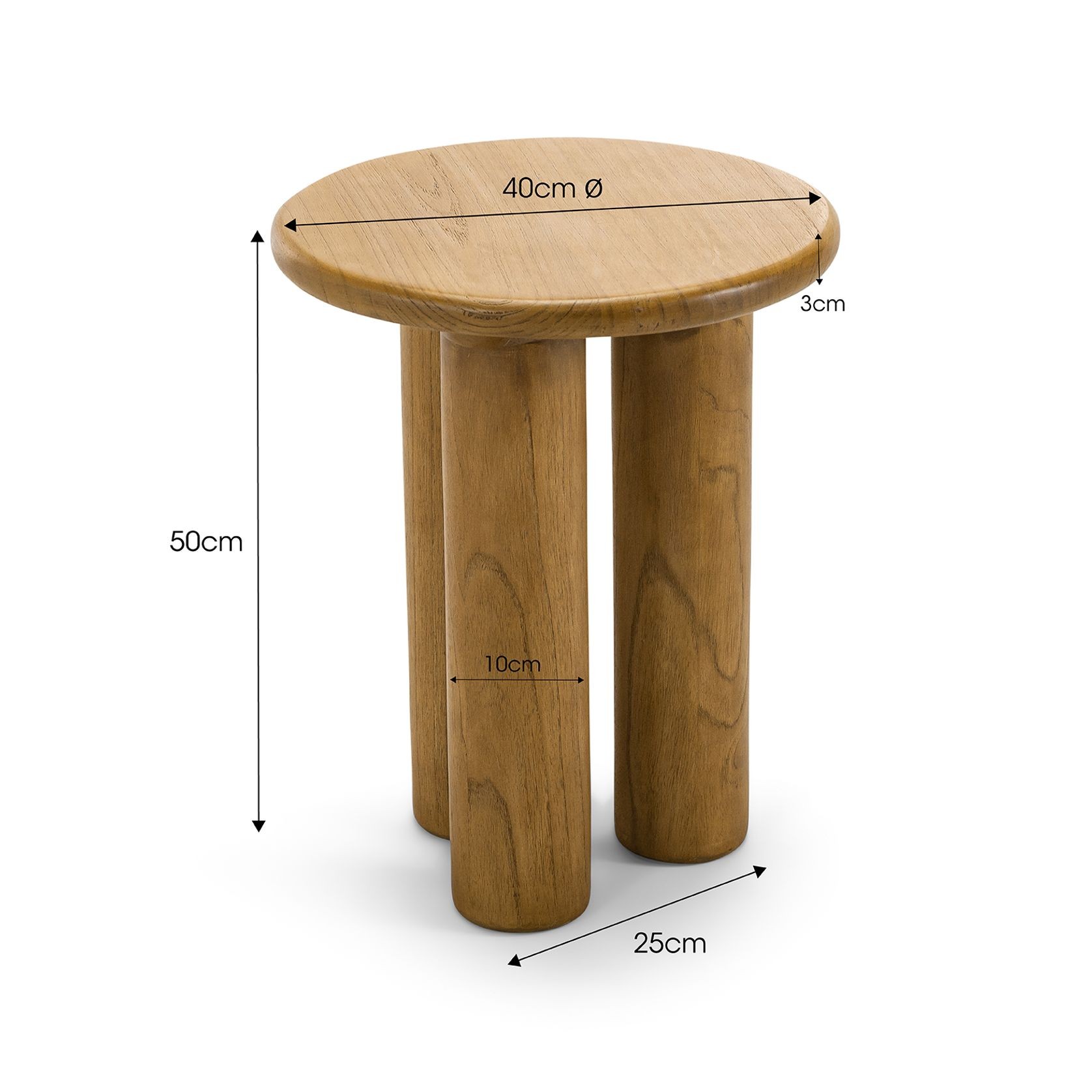 Khakti Round Pillar Side Table gallery detail image