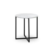 Ellie Marble Round Side Table | White & Black gallery detail image