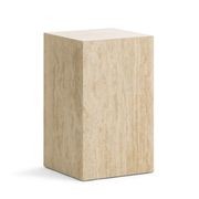 Cubie Plinth Small | Cream Travertine gallery detail image