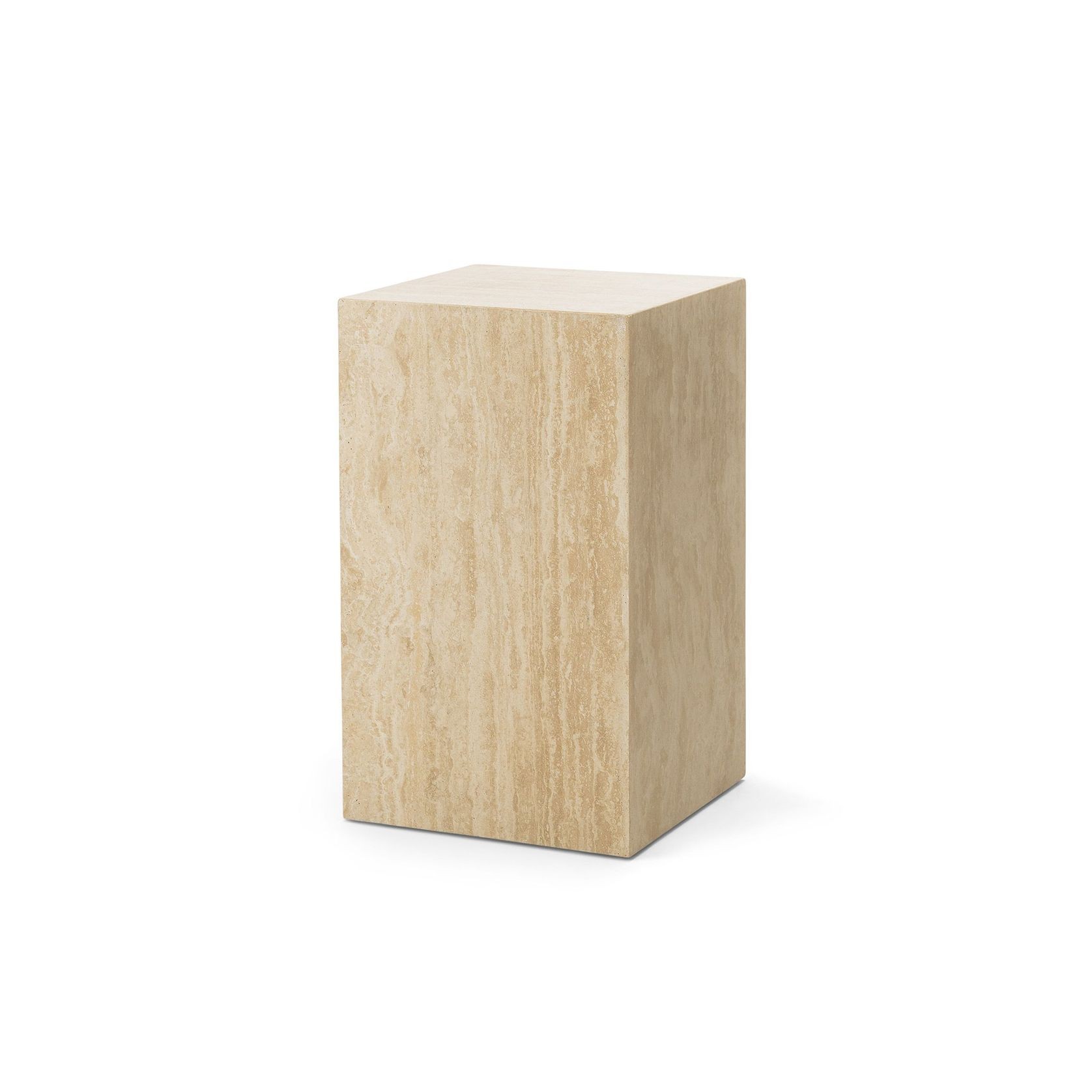 Cubie Plinth Small | Cream Travertine gallery detail image