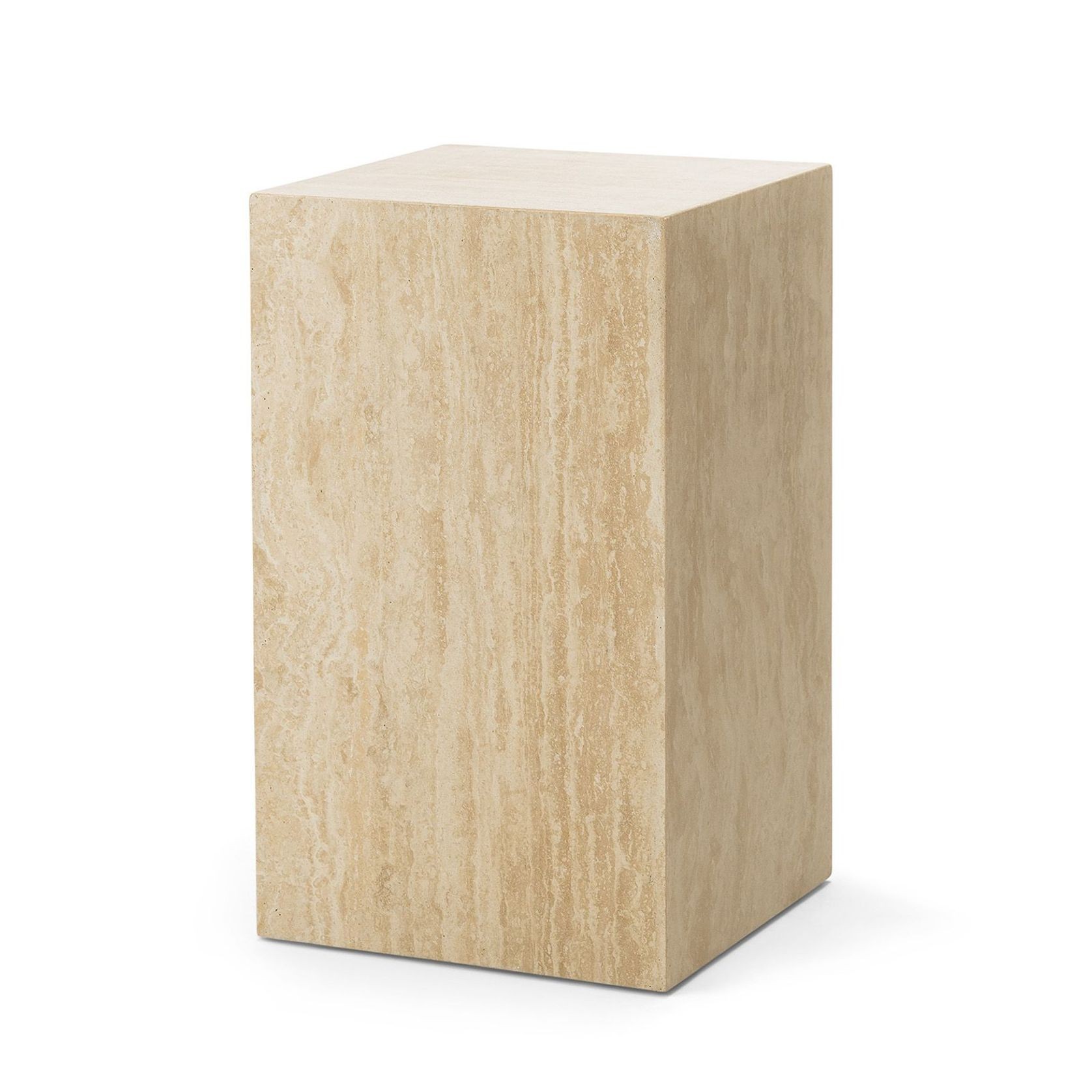 Cubie Plinth Small | Cream Travertine gallery detail image