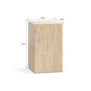 Cubie Plinth Small | Cream Travertine gallery detail image