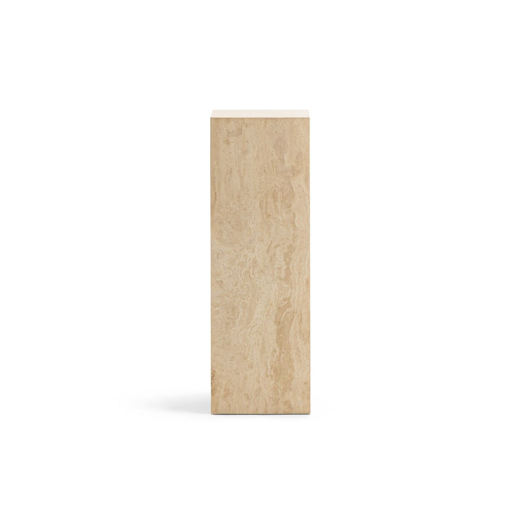 Cubie Plinth Tall | Cream Travertine gallery detail image