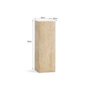 Cubie Plinth Tall | Cream Travertine gallery detail image