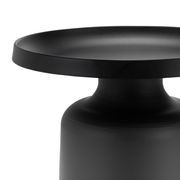 Palemo Round Pedestal Tray Side Table | Matte Black gallery detail image