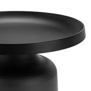 Palemo Round Pedestal Tray Side Table | Matte Black gallery detail image