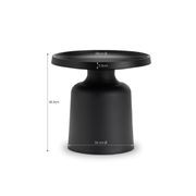 Palemo Round Pedestal Tray Side Table | Matte Black gallery detail image