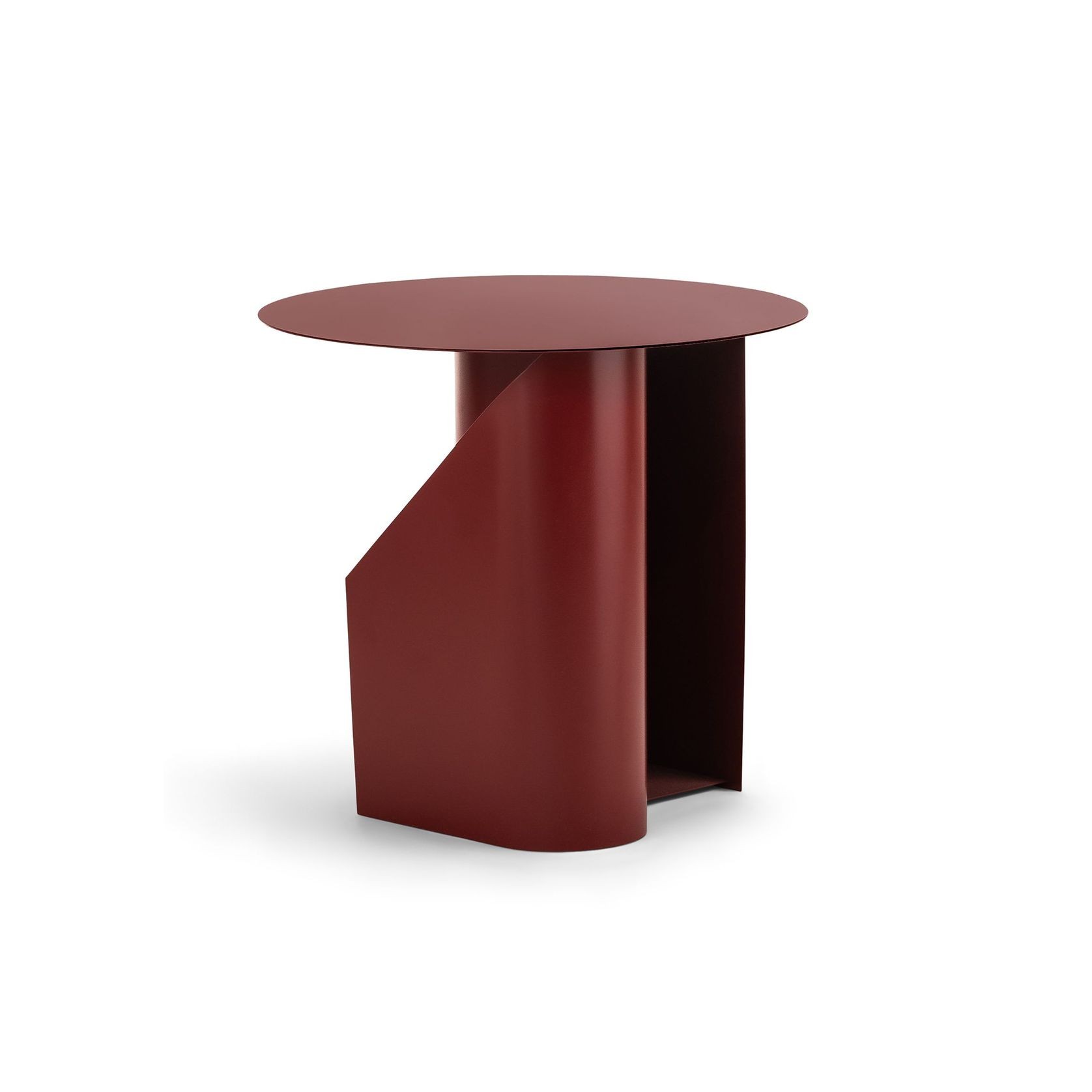Zeke Round Side Table | Merlot Red gallery detail image
