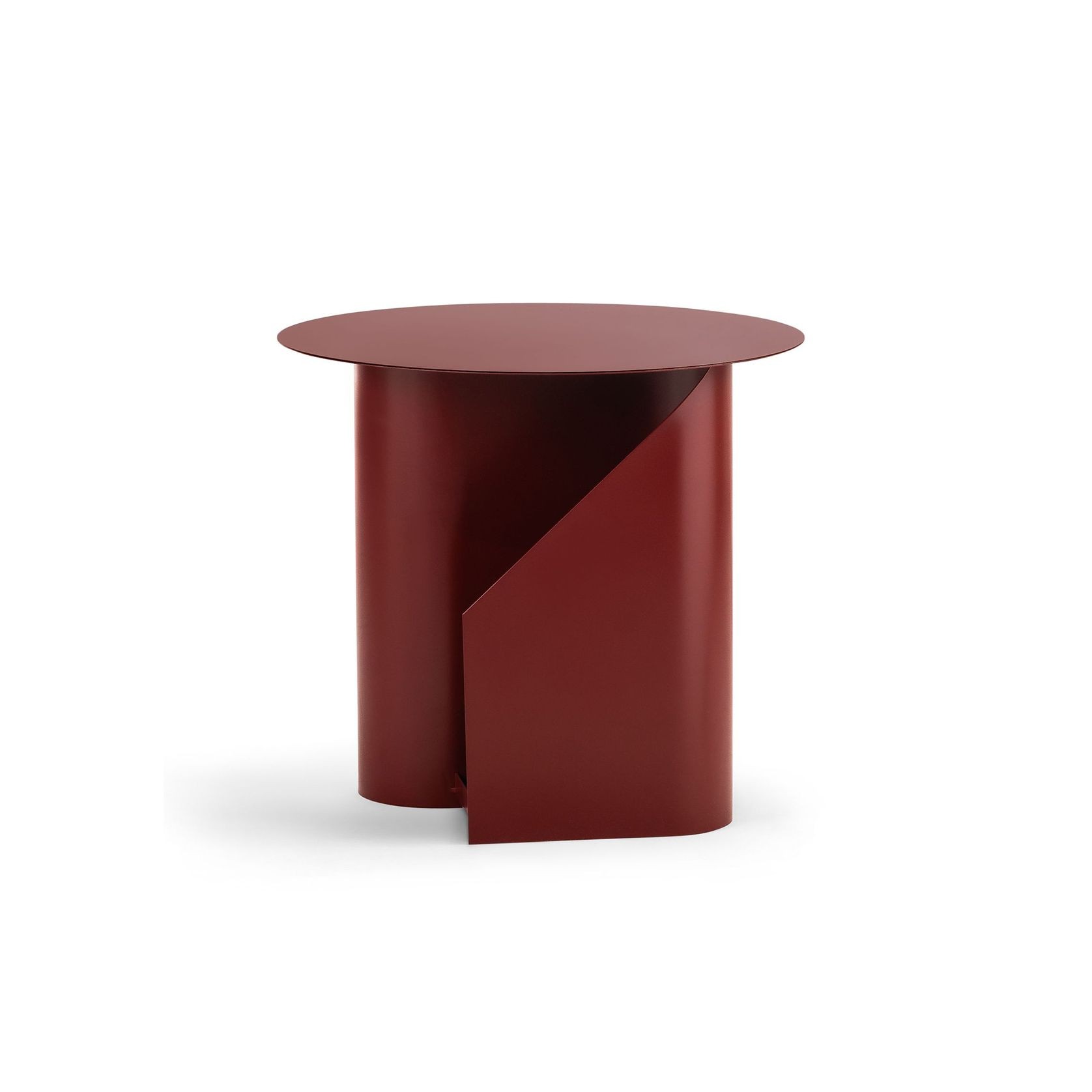 Zeke Round Side Table | Merlot Red gallery detail image