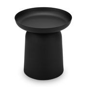 Sirkel Round Pedestal Side Table | Matte Black gallery detail image