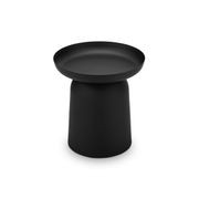 Sirkel Round Pedestal Side Table | Matte Black gallery detail image