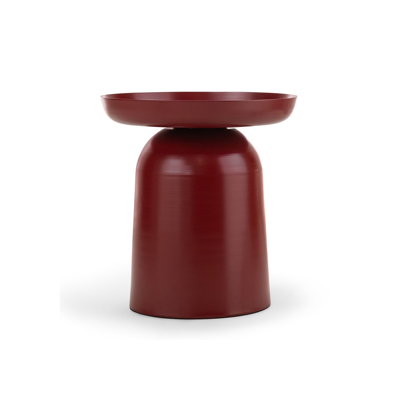 Sirkel Round Pedestal Side Table | Merlot Red gallery detail image