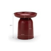 Sirkel Round Pedestal Side Table | Merlot Red gallery detail image