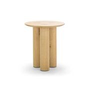 Pila Round Solid Oak Side Table | Natural gallery detail image