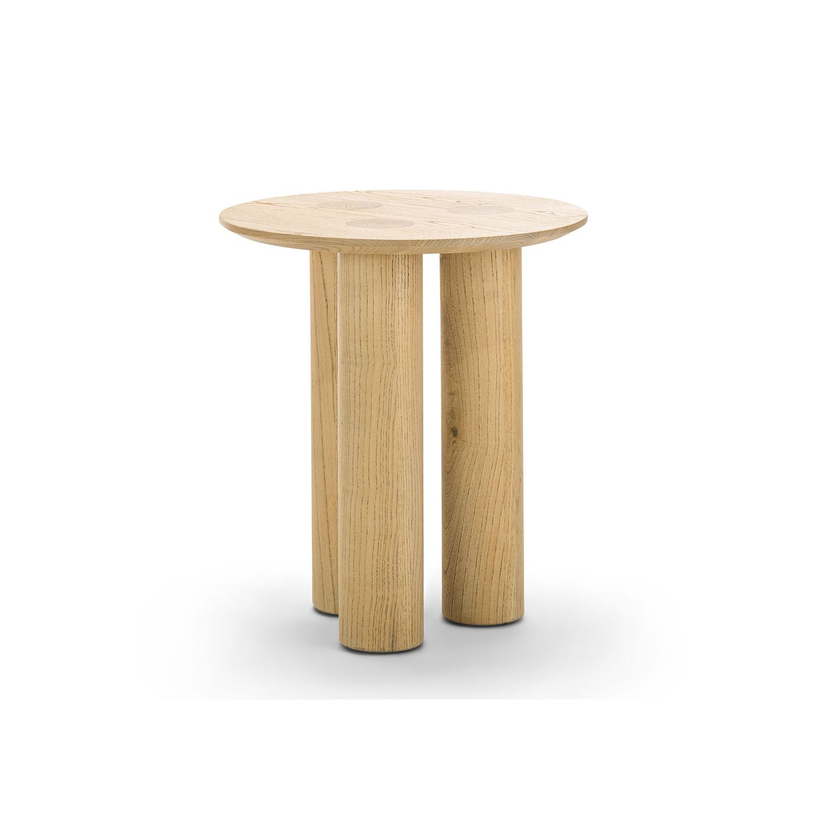 Pila Round Solid Oak Side Table | Natural gallery detail image