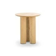 Pila Round Solid Oak Side Table | Natural gallery detail image