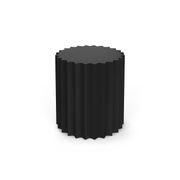 Kaei Round Fluted Side Table | Black gallery detail image