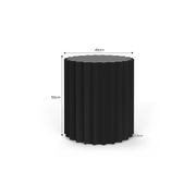 Kaei Round Fluted Side Table | Black gallery detail image