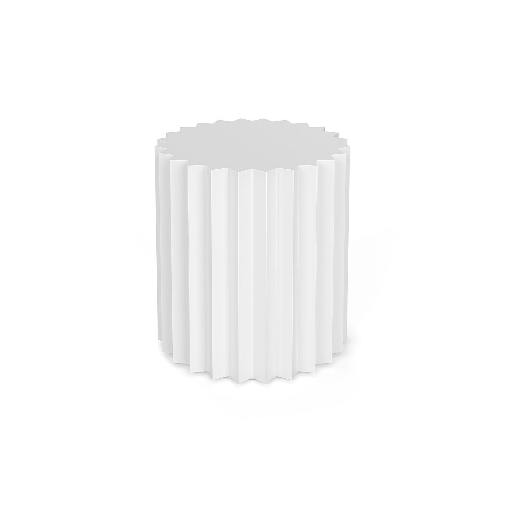 Kaei Round Fluted Side Table | White gallery detail image