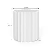 Kaei Round Fluted Side Table | White gallery detail image