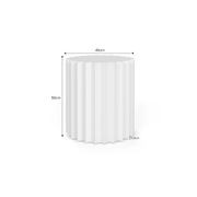 Kaei Round Fluted Side Table | White gallery detail image