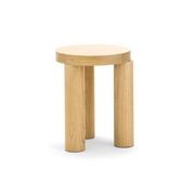 Nomad Round Solid Oak Side Table Stool | Natural gallery detail image