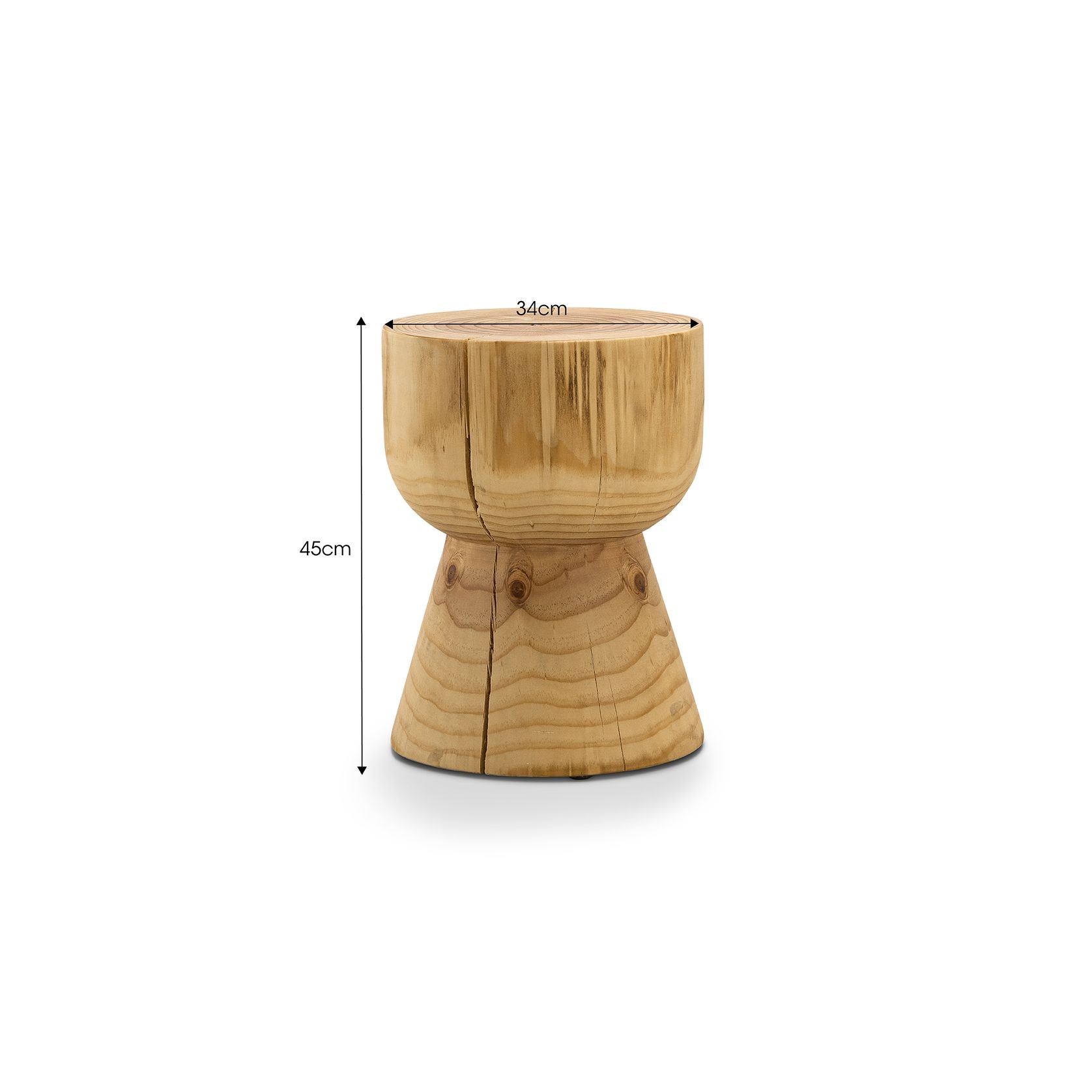 Kork Hourglass Stump Stool | Natural gallery detail image