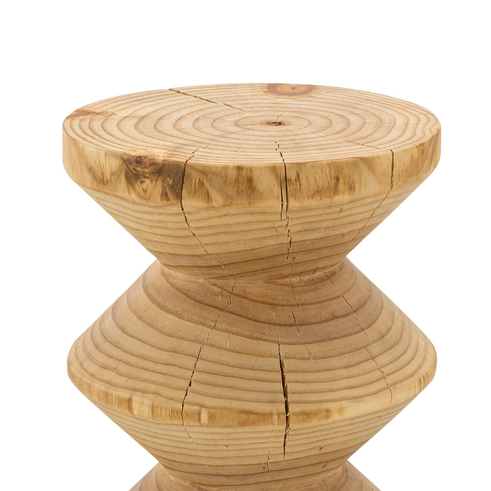 Navi Zig Zag Stump Stool | Natural gallery detail image