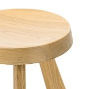 Bel Round Solid Oak Table Stool | Natural gallery detail image
