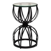 Amalfi Glass Top Hourglass Side Table gallery detail image
