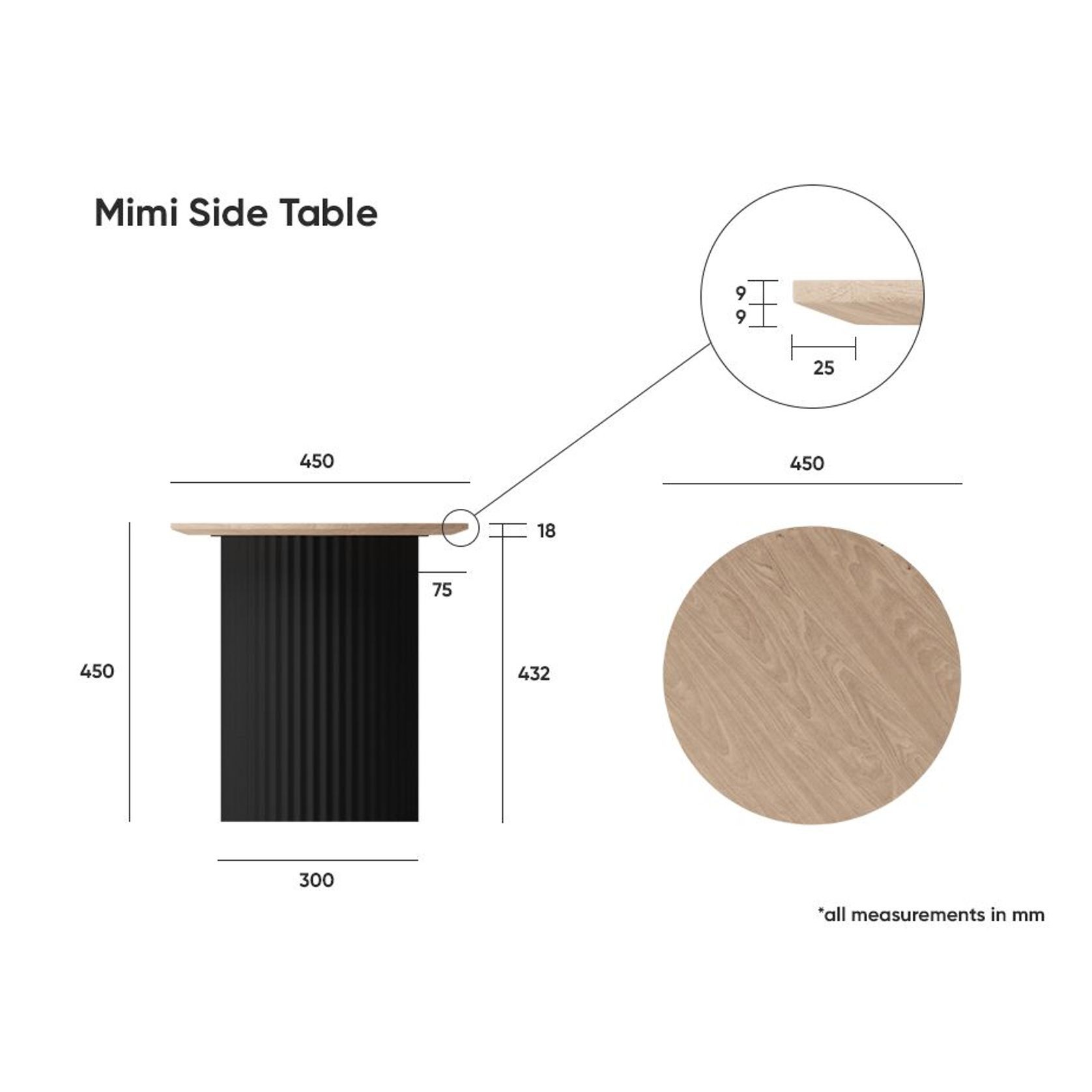Mimi Side Table - Natural gallery detail image